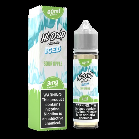 Sour Apple Iced 60ml Vape Juice - Hi Drip