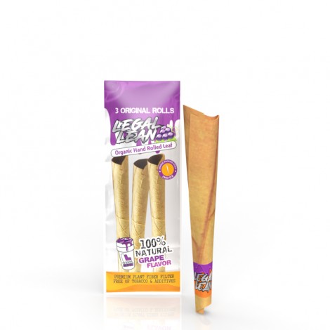 Legal Lean King Size Natural Leaf Cone Wraps (3x Pack)