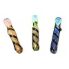 Multi-Color Fumed Handmade Glass Chillum w- Swirls