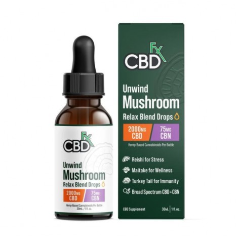 CBDfx Unwind Blend Mushroom + CBD Tincture