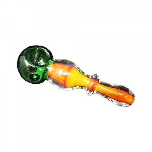 Fumed Handmade Glass Hand Pipe w- ...