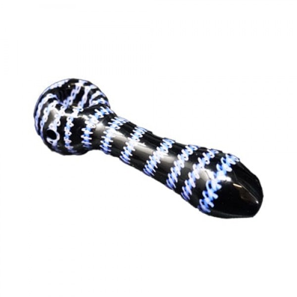 Handmade Glass Hand Pipe w- Stitching ...