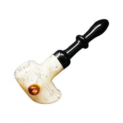 Heady Handmade Glass Hammer Pipe w- Color-Blocking