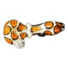 Handmade Glass Hand Pipe w- Cheetah Print